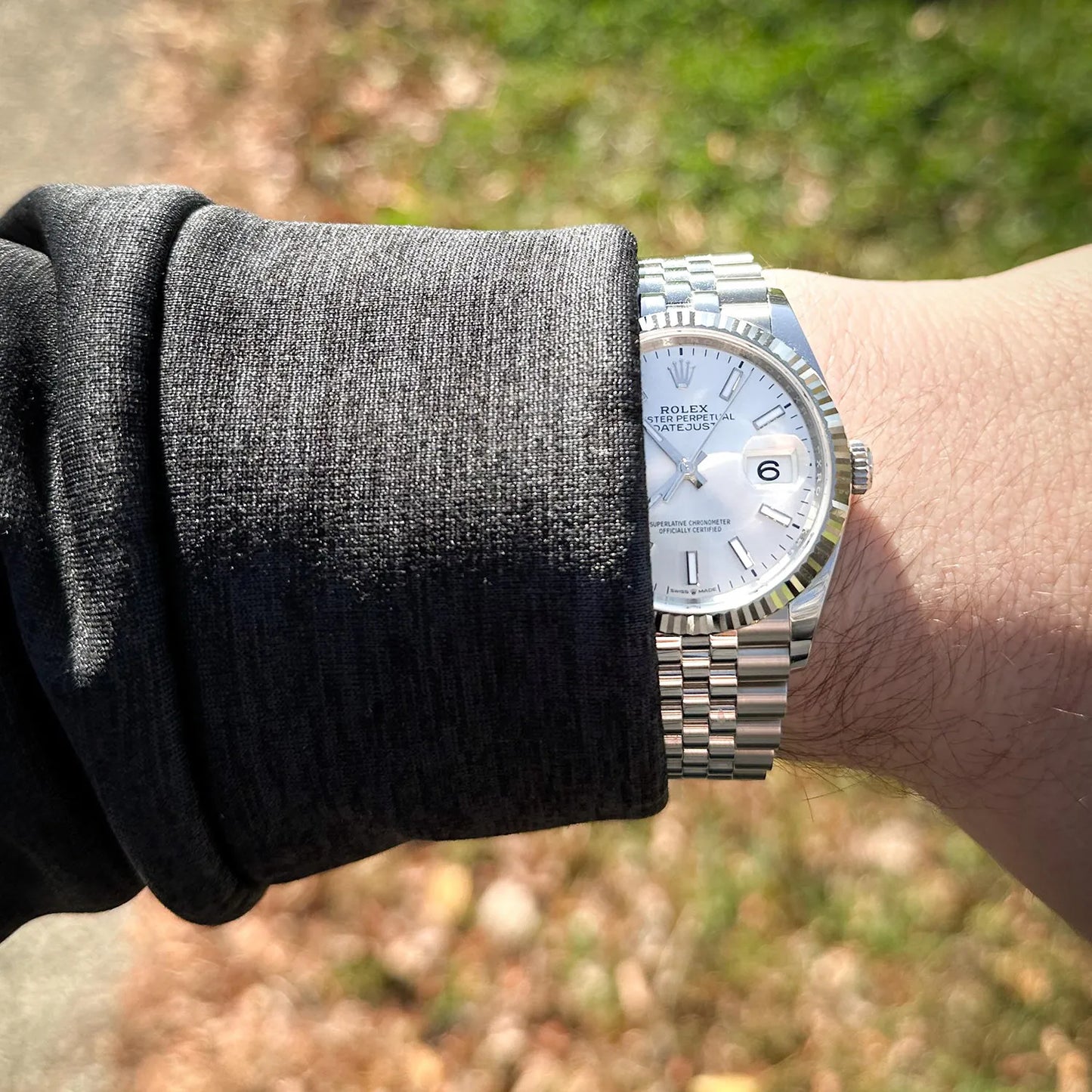 Datejust 41 Oystersteel and 18K White Gold 41 mm White Dial 126334-0010