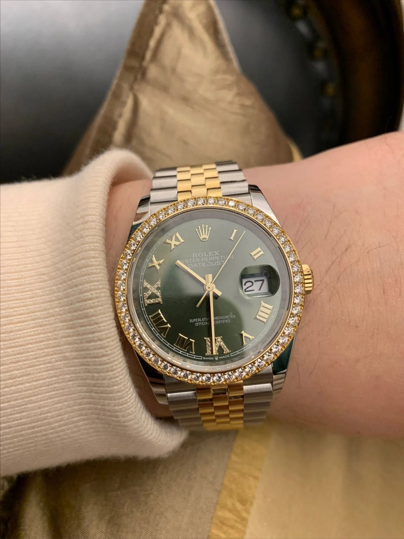 DATEJUST 36mm Oystersteel yellow gold and diamonds m126283rbr