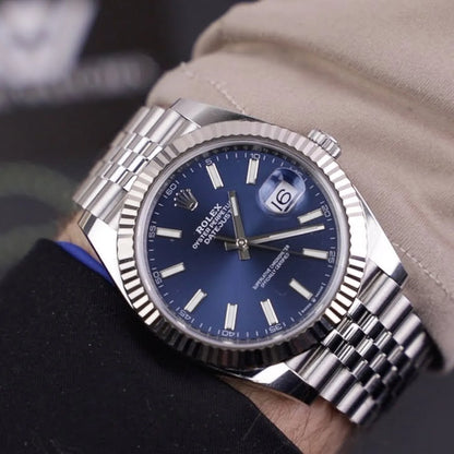 Datejust 41mm Oystersteel and white gold Bright Blue Dial 126334-0002