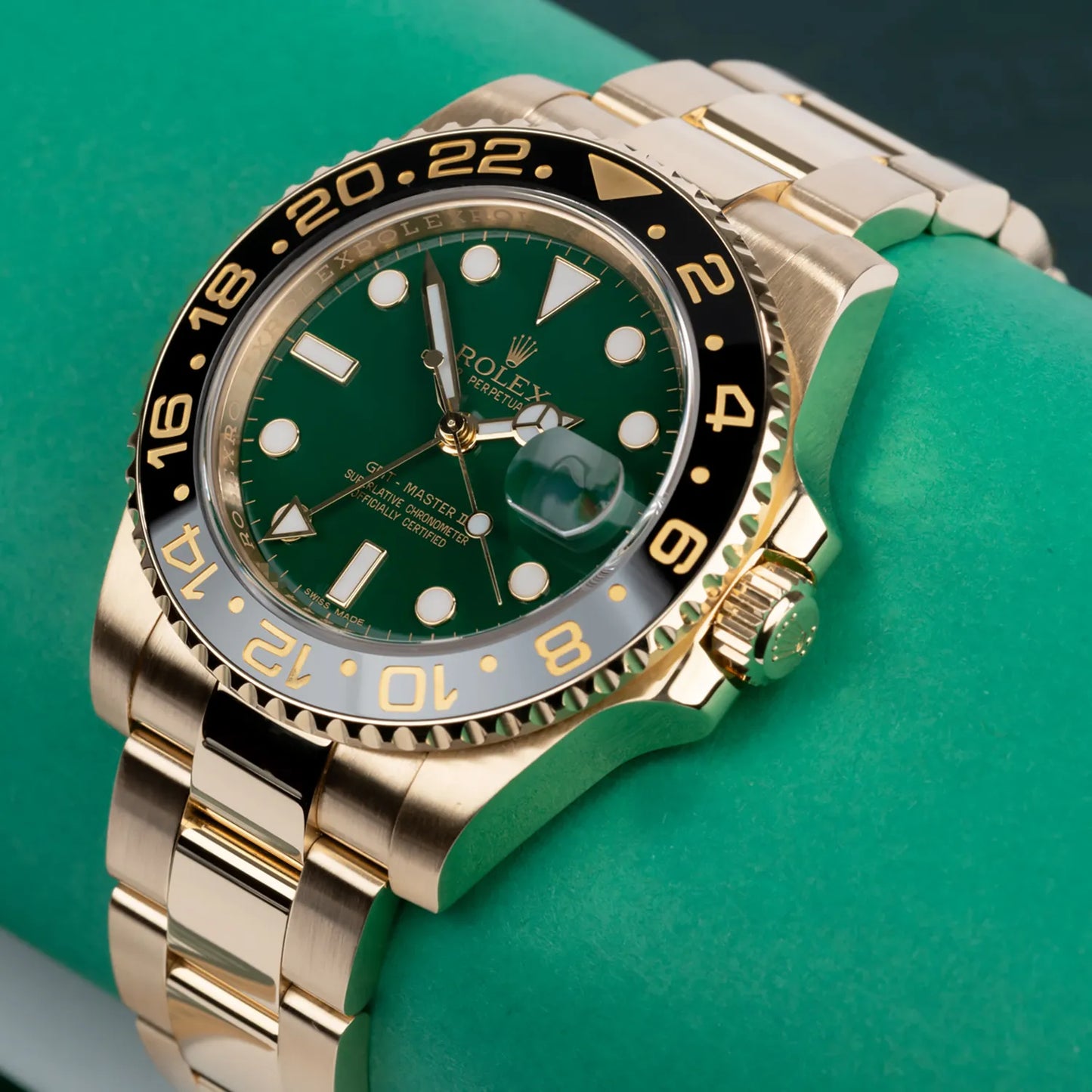 GMT Master II 18k Yellow Gold Oyster Bracelet 116718LN Unworn