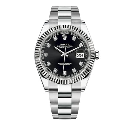 Datejust 41 Oystersteel Diamond-Set Dial m126334 Series