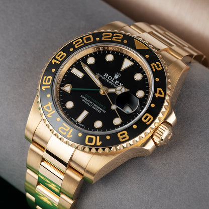 GMT Master II 18k Yellow Gold Oyster Bracelet 116718LN Unworn