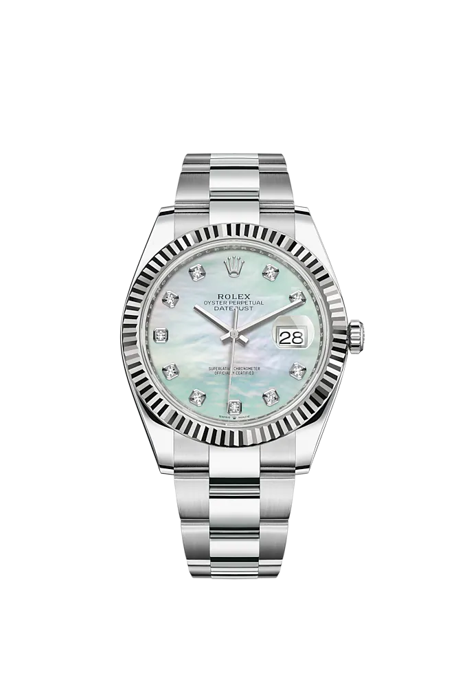 Datejust 41 Oystersteel Diamond-Set Dial m126334 Series