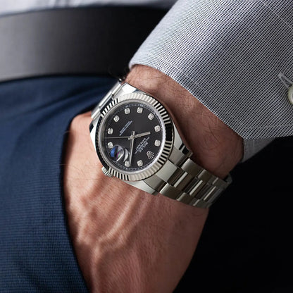 Datejust 41 Oystersteel Diamond-Set Dial m126334 Series