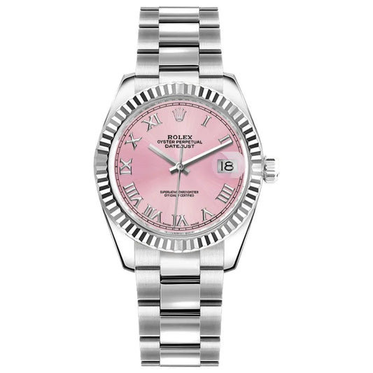Datejust 31 Pink Roman Numeral Oyster Bracelet Ladies Watch 178274-0076 For Women