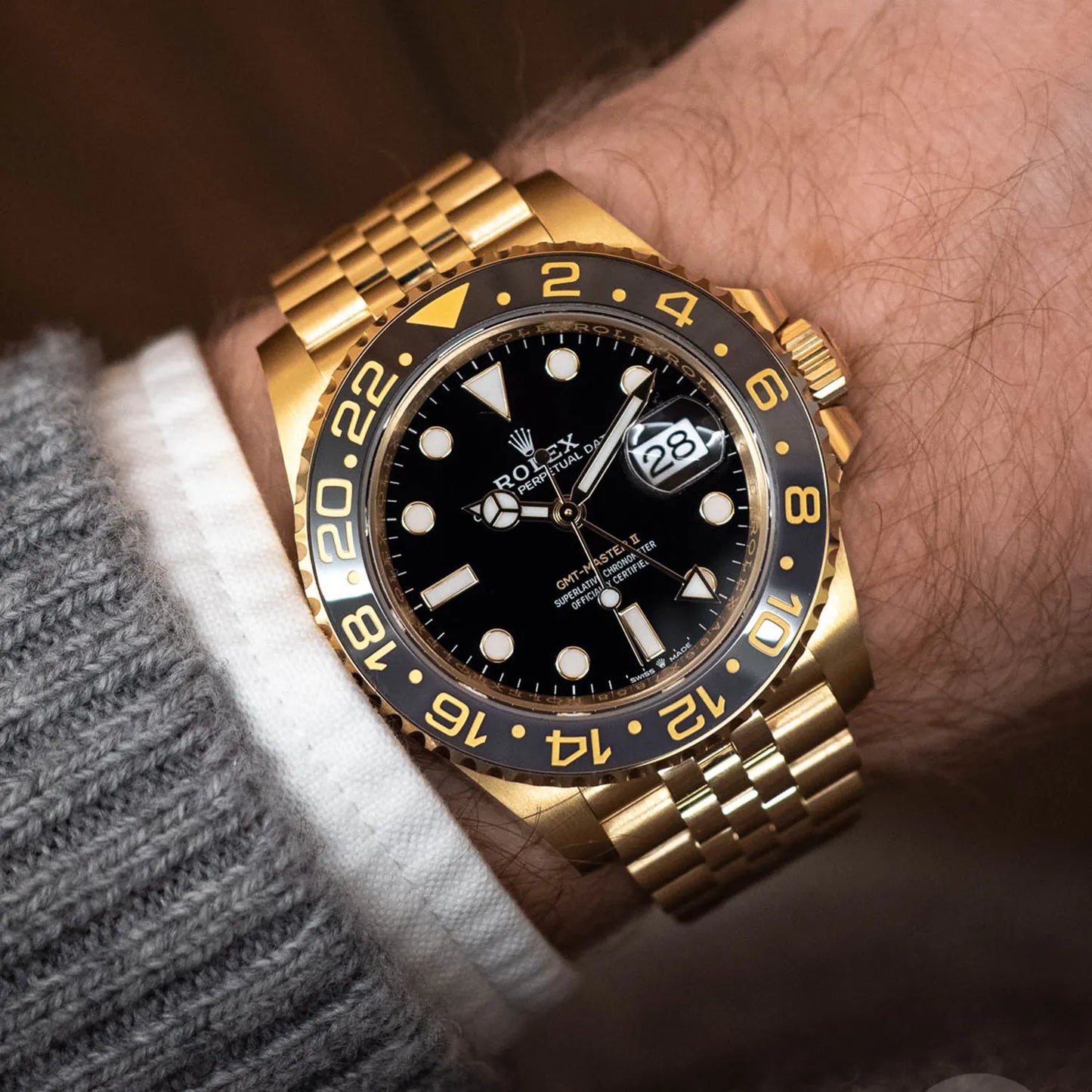 GMT-Master II NEW RELEASE 2023 Jubilee 18ct Yellow Gold 126718GRNR-0001