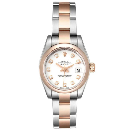 Datejust Steel Rose Gold Diamond Ladies Watch 179161 For Women