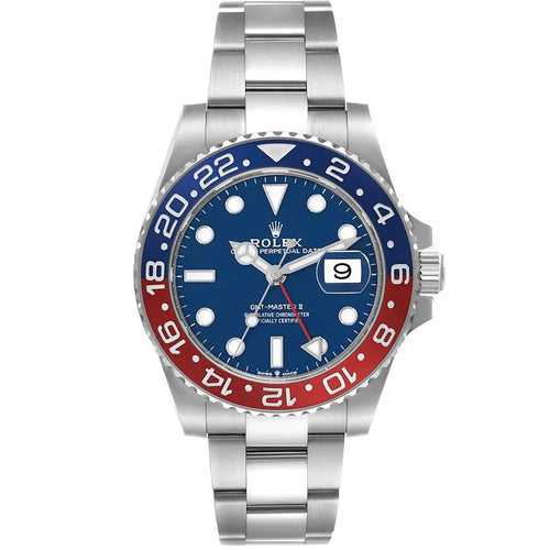 GMT Master II White Gold Pepsi Bezel Blue Dial Men's Watch m126719blro-0003