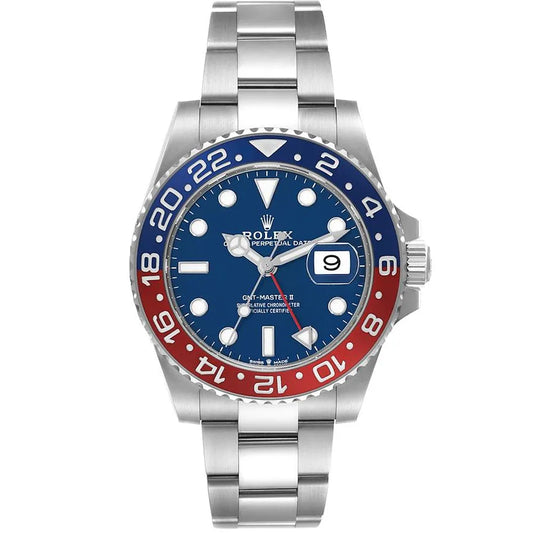 GMT Master II White Gold Pepsi Bezel Blue Dial Men's Watch m126719blro-0003