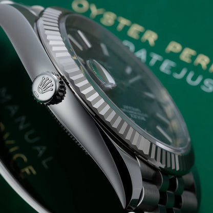 Datejust 41mm Oystersteel and white gold Bright Blue Dial 126334-0002