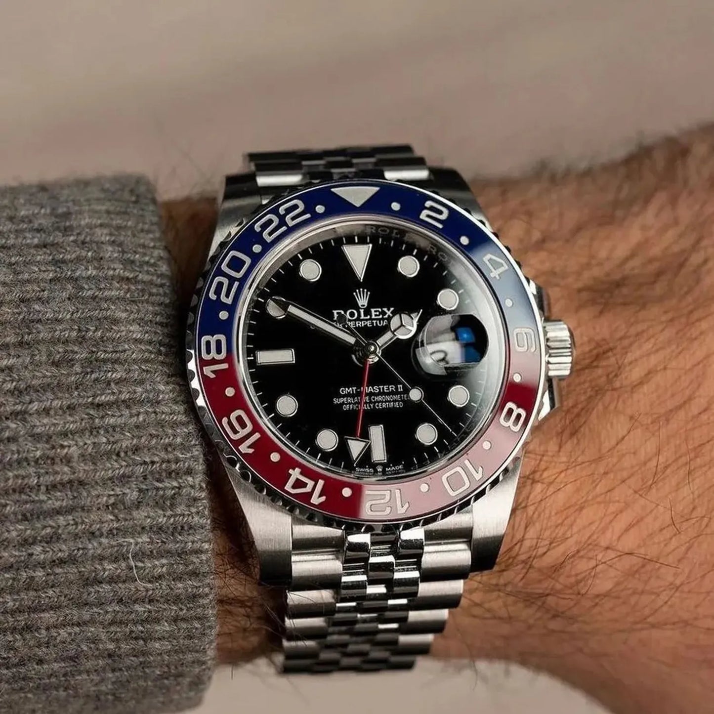 GMT-Master II 40mm Stainless Steel m126710 Series Batman & Pepsi