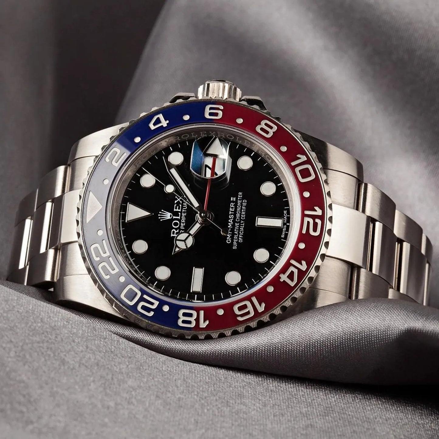 GMT-Master II 40mm Stainless Steel m126710 Series Batman & Pepsi