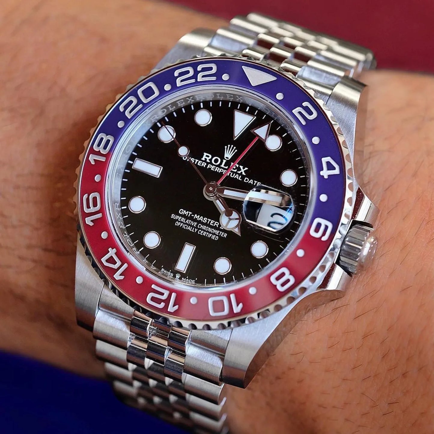 GMT-Master II 40mm Stainless Steel m126710 Series Batman & Pepsi