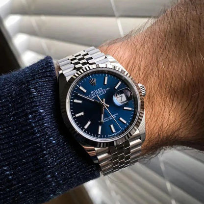 Datejust 41mm Oystersteel and white gold Bright Blue Dial 126334-0002
