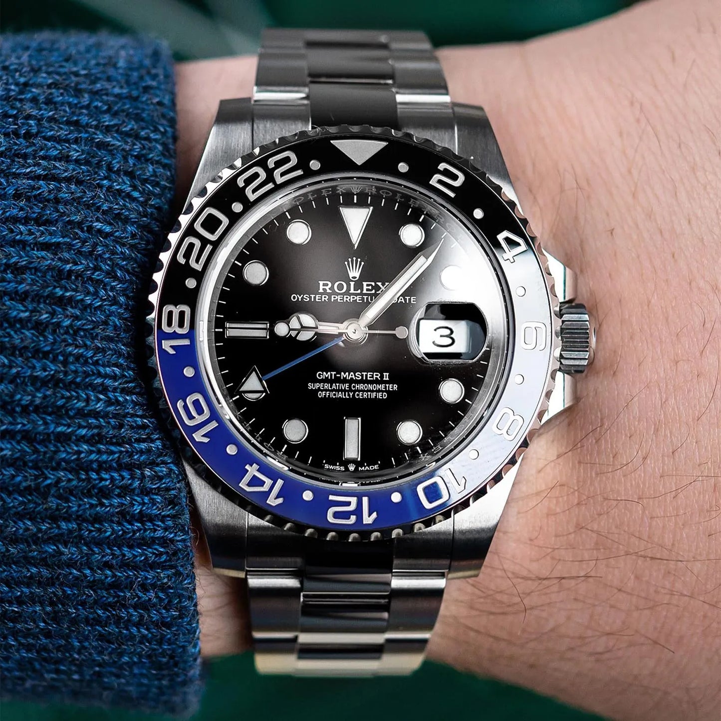 GMT-Master II 40mm Stainless Steel m126710 Series Batman & Pepsi