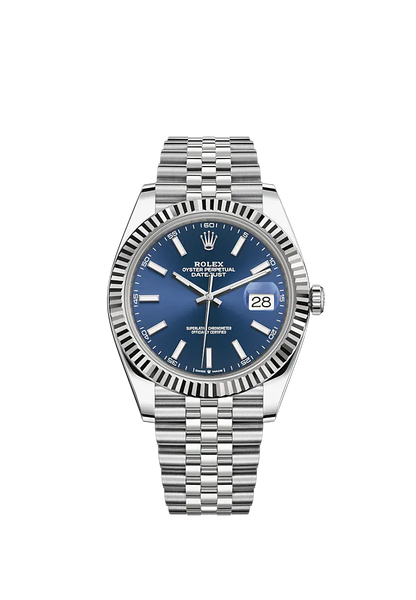 Datejust 41mm Oystersteel and white gold Bright Blue Dial 126334-0002