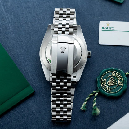 Datejust 41mm Oystersteel and white gold Bright Blue Dial 126334-0002