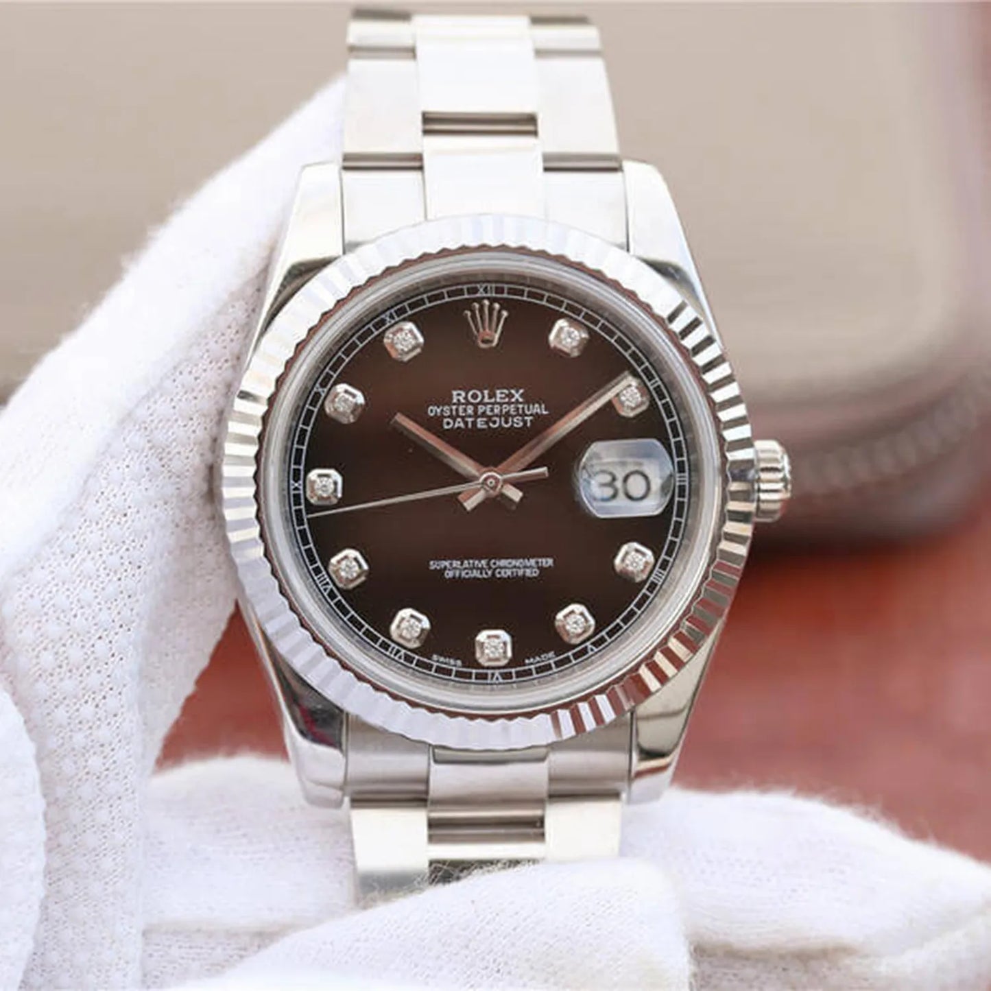 Datejust 41 Oystersteel Diamond-Set Dial m126334 Series