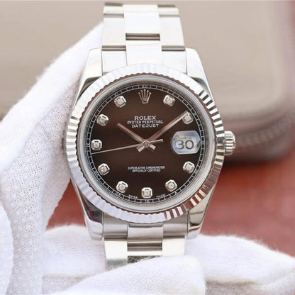 Datejust 41 Oystersteel Diamond-Set Dial m126334 Series