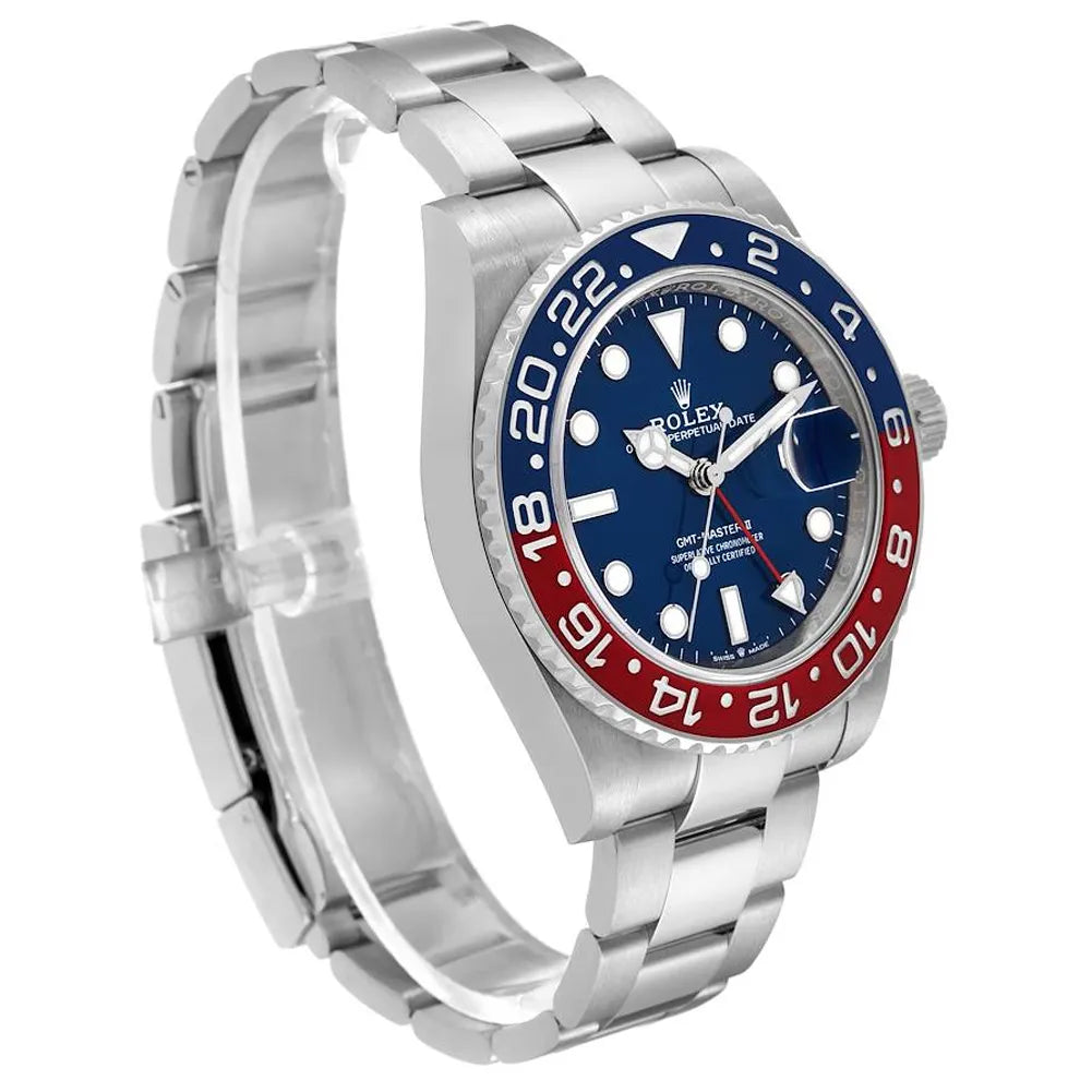 GMT Master II White Gold Pepsi Bezel Blue Dial Men's Watch m126719blro-0003
